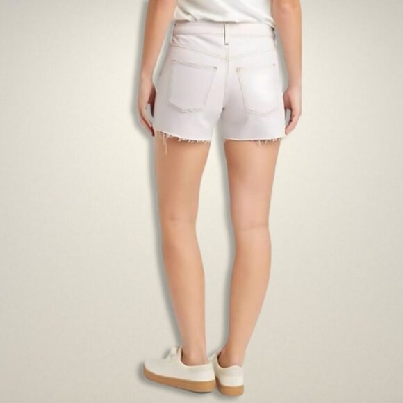 Universal Thread Vintage Jean Shorts High Rise Frayed Cut-Off‎ Hem Cream W 14/32 - Picture 2 of 7
